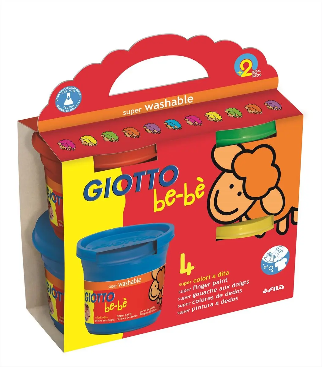 Giotto Vingerverf Set - 4x 150ml - afbeelding 5 van 5