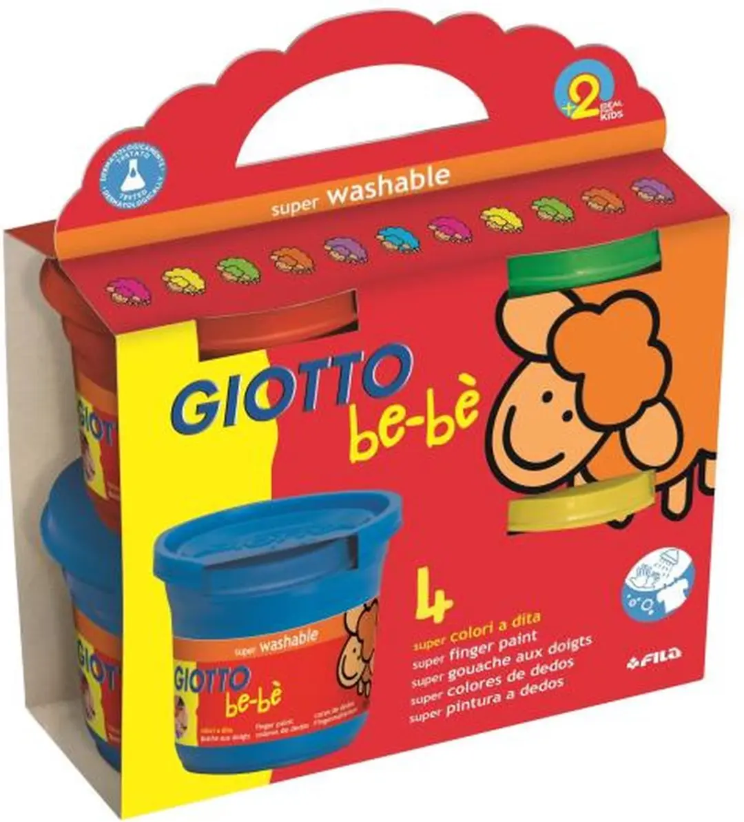Giotto Vingerverf Set - 4x 150ml - afbeelding 2 van 5