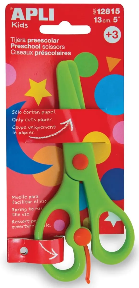 Apli schaar kleuterschool groen 13cm