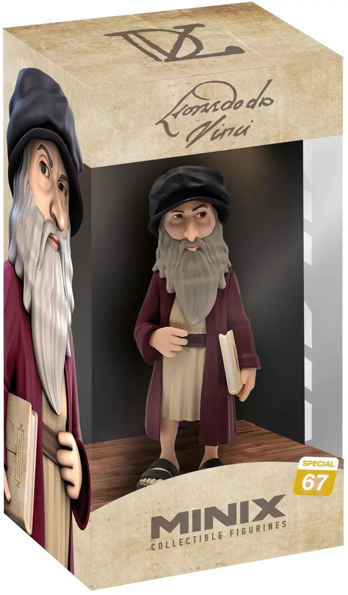 Minix Leonard da Vinci Beeldje 12cm