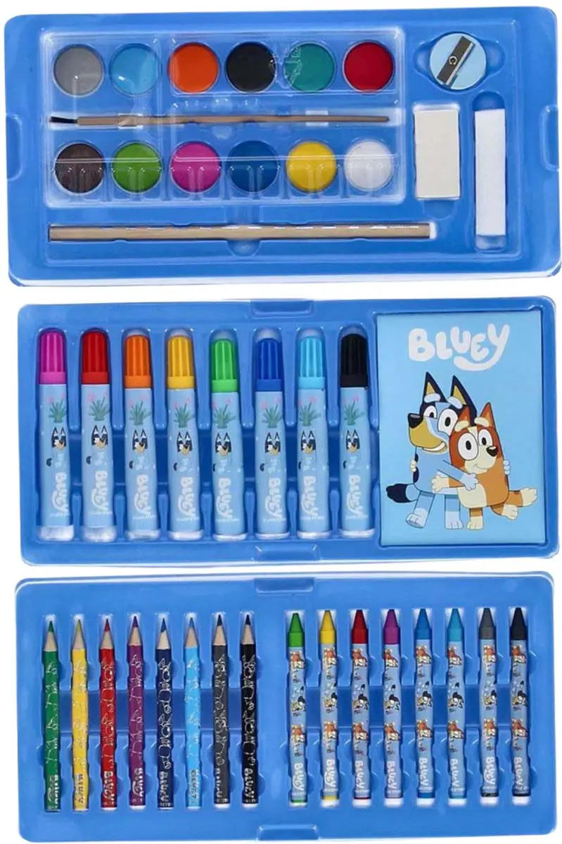 Bluey Kleurkoffer Set - 52-delig - afbeelding 3 van 4