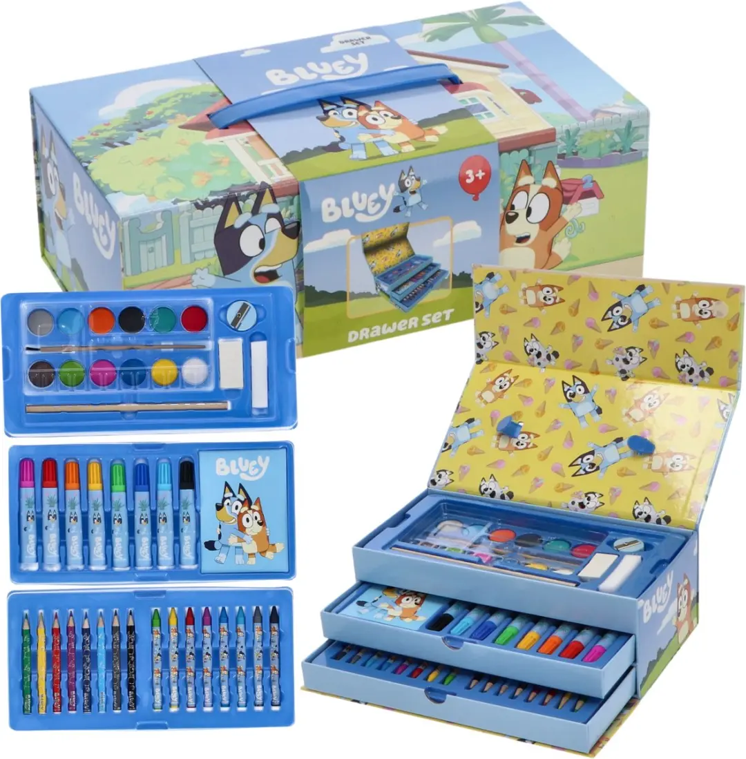 Bluey Kleurkoffer Set - 52-delig - afbeelding 4 van 4