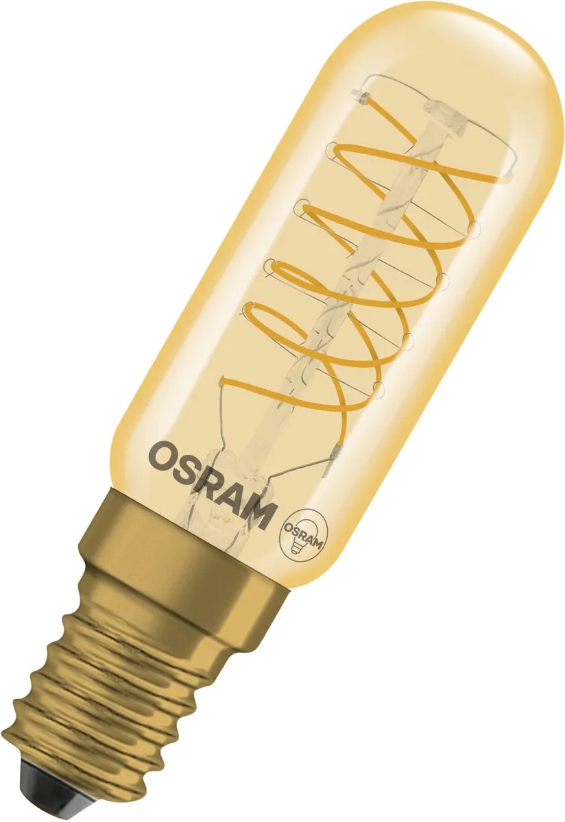 Osram Vintage 1906 LED E14 Tubular Amber 4.8W - 420lm - Zeer Warm Wit