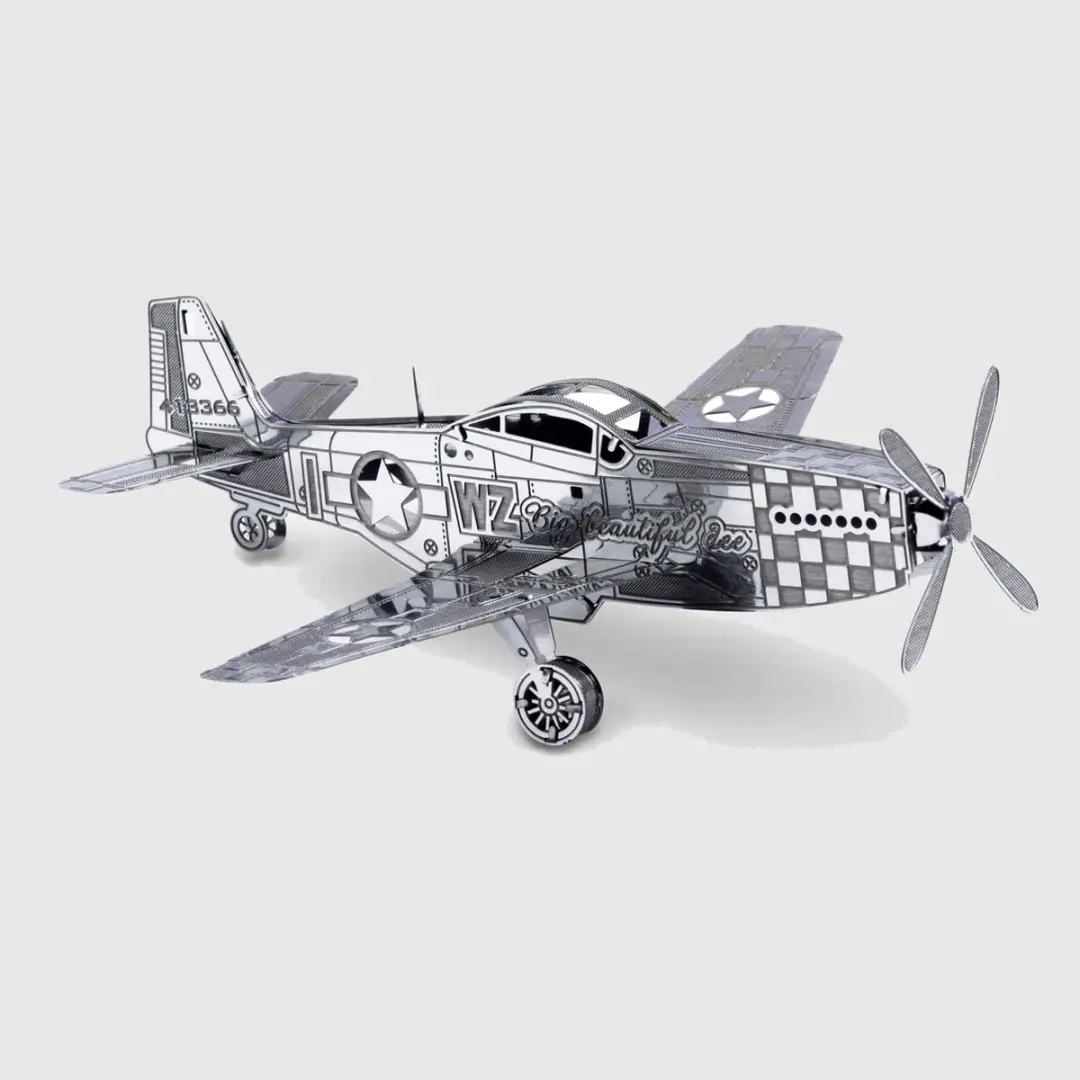 Metal Earth Mustang P-51 3D Modelbouwpakket - Metaal - afbeelding 2 van 6