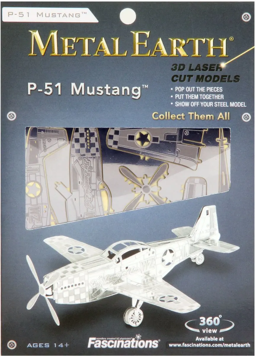 Metal Earth Mustang P-51 3D Modelbouwpakket