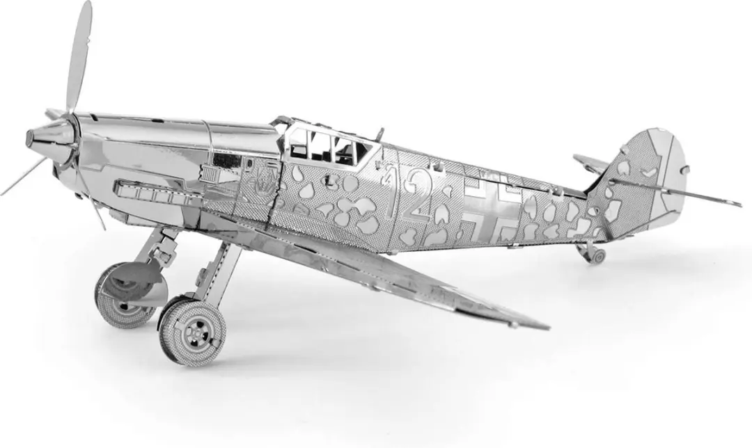 Metal Earth Messerschmitt Bf-109 Modelbouwset - Zilver - afbeelding 2 van 6