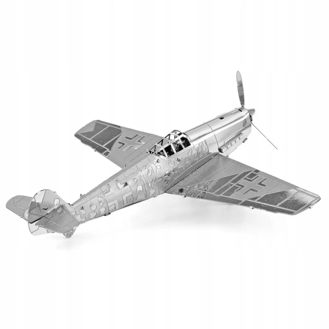 Metal Earth Messerschmitt Bf-109 Modelbouwset - Zilver - afbeelding 3 van 6