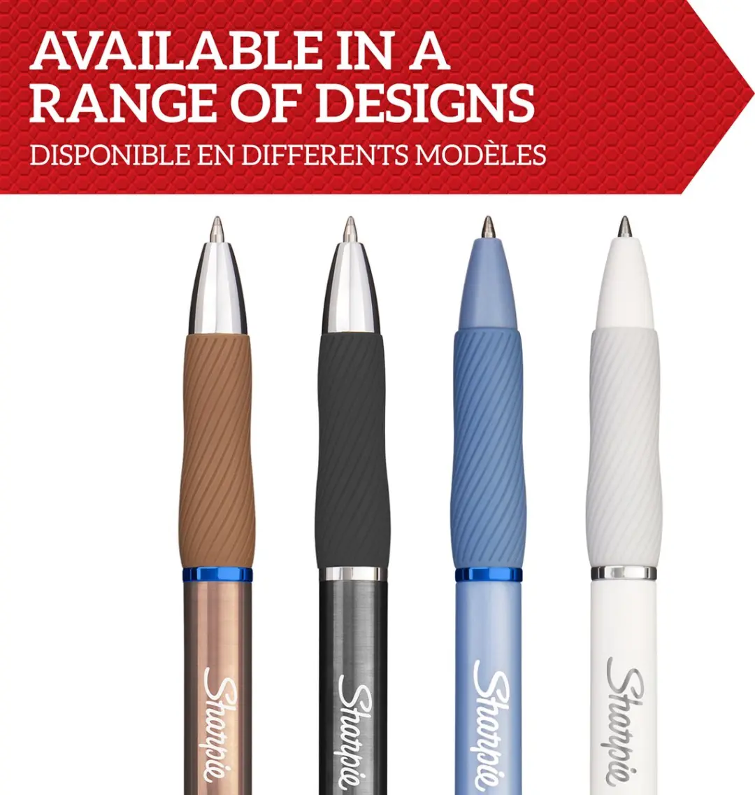 Sharpie S-Gel Metalen Gelpen Set 2+2 - 0,7 mm - Zwart - afbeelding 6 van 6