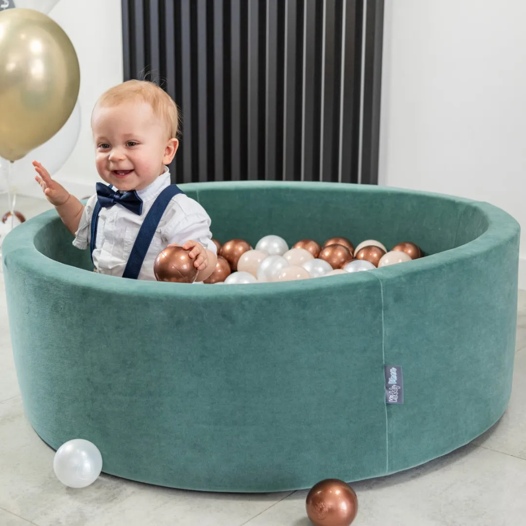 KiddyMoon Kinderballen 300 Stuks 7cm - Pastel Beige/Koper/Parelmoer
