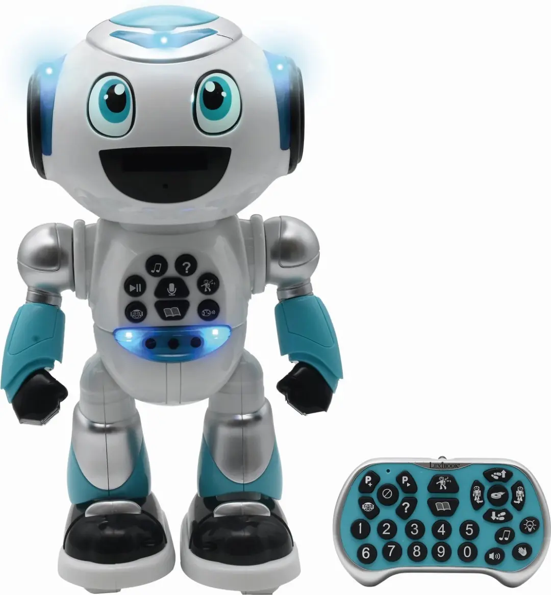 Powerman® Advanced STEM Robot met Quiz, Muziek, Spelletjes, Schijfschieten, sto