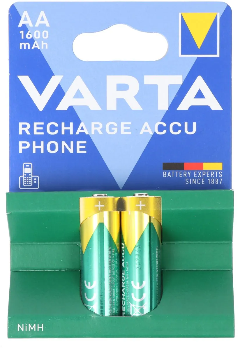 VARTA AA Penlite Accu 1600mAh - 2 Stuks - afbeelding 6 van 6