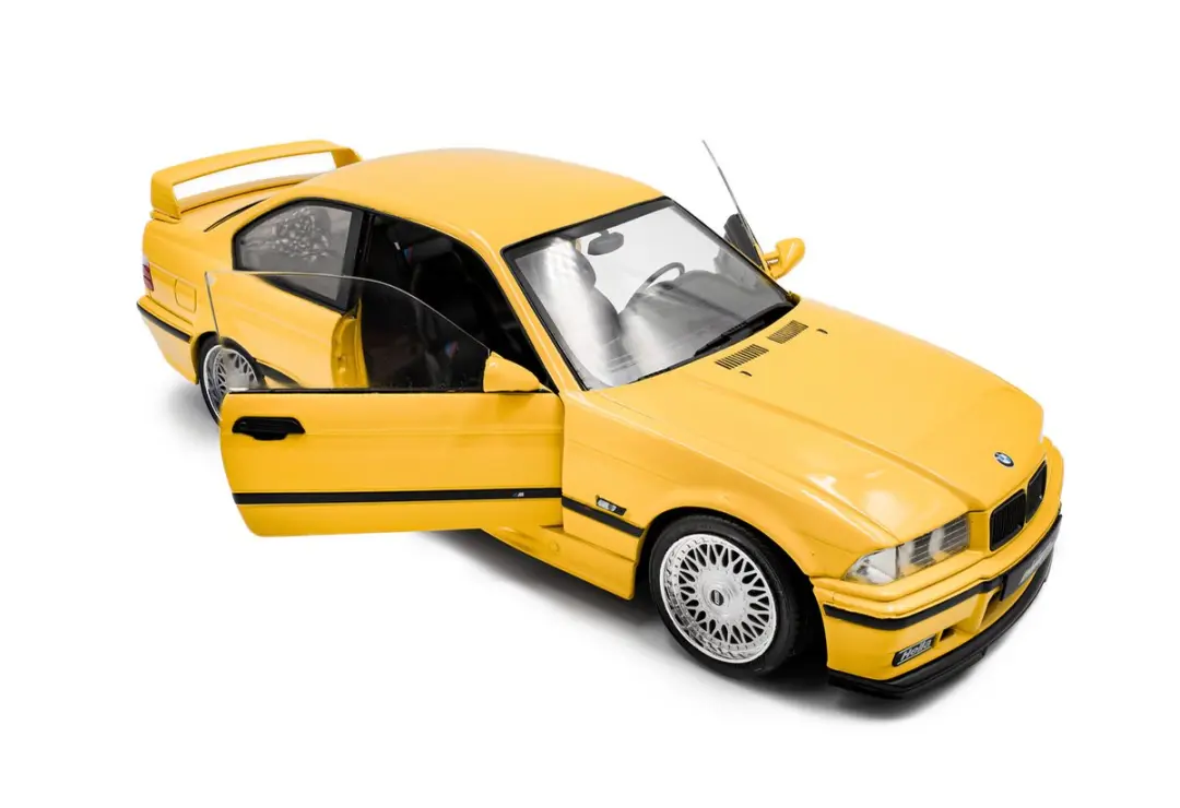 Solido BMW M3 E36 Coupé 1:18 Modelauto - Geel - afbeelding 3 van 6