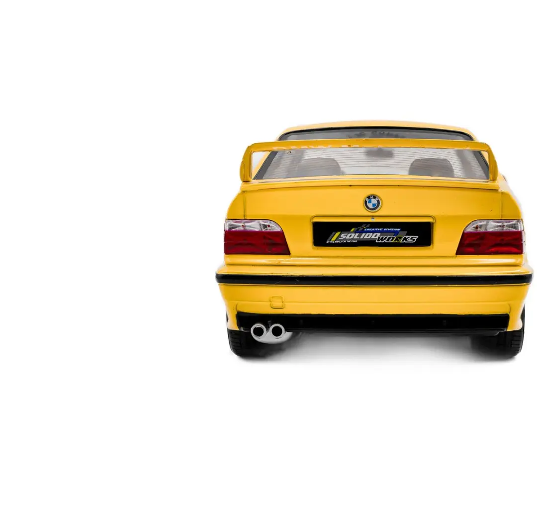 Solido BMW M3 E36 Coupé 1:18 Modelauto - Geel - afbeelding 6 van 6