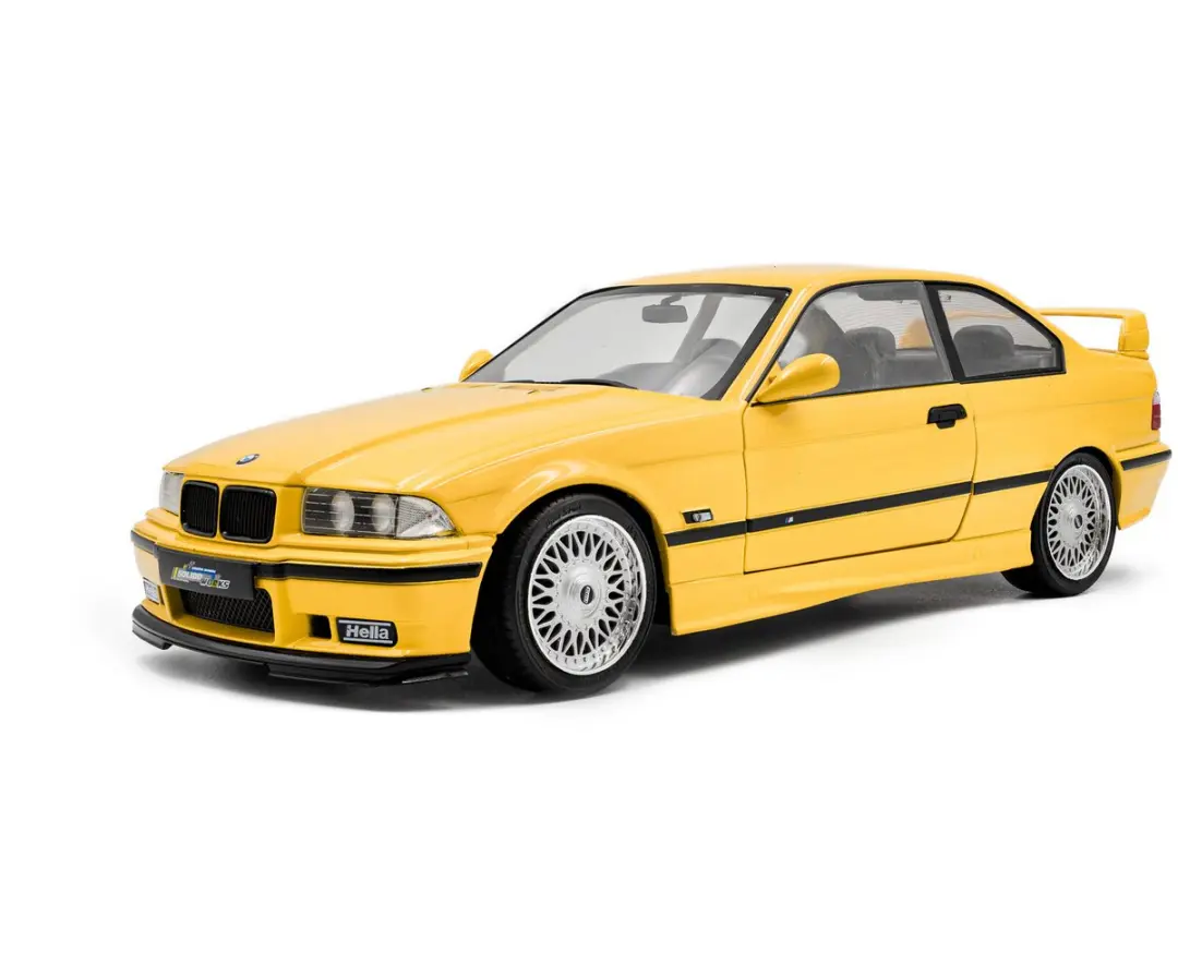 Solido BMW M3 E36 Coupé 1:18 Modelauto - Geel - afbeelding 5 van 6