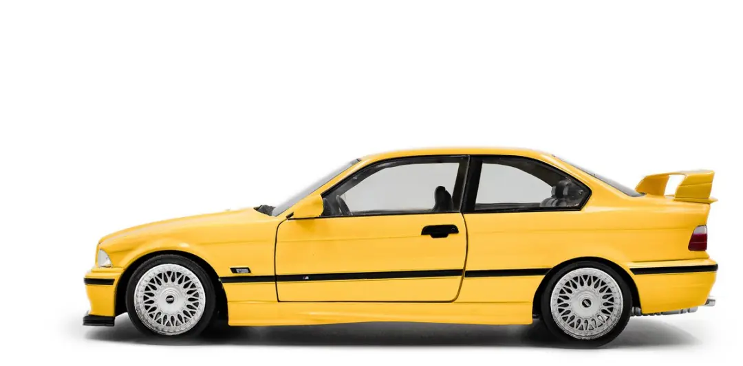 Solido BMW M3 E36 Coupé 1:18 Modelauto - Geel - afbeelding 2 van 6