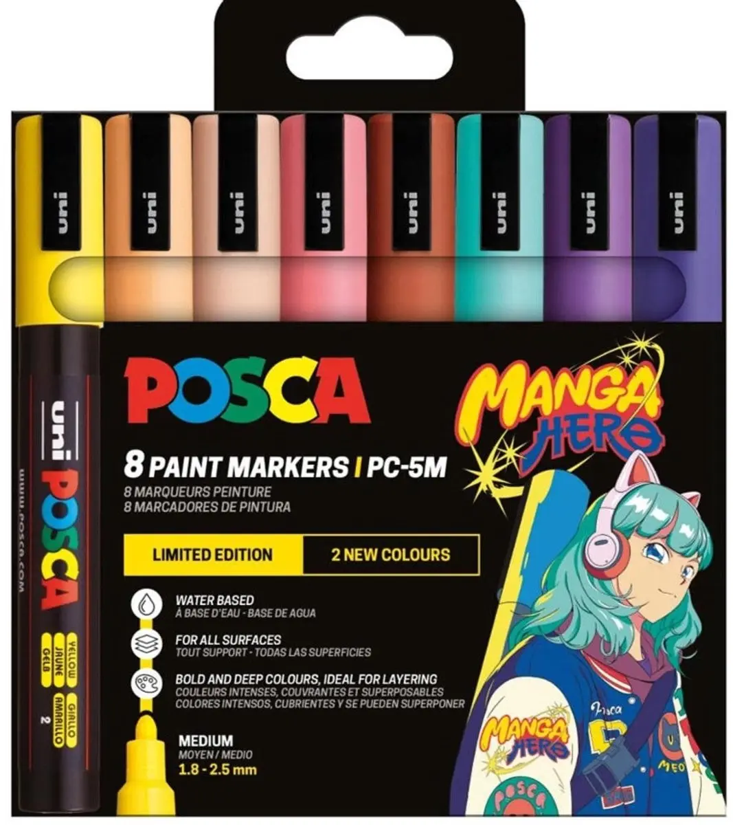 Posca PC-5M Marker Manga Heroes Set