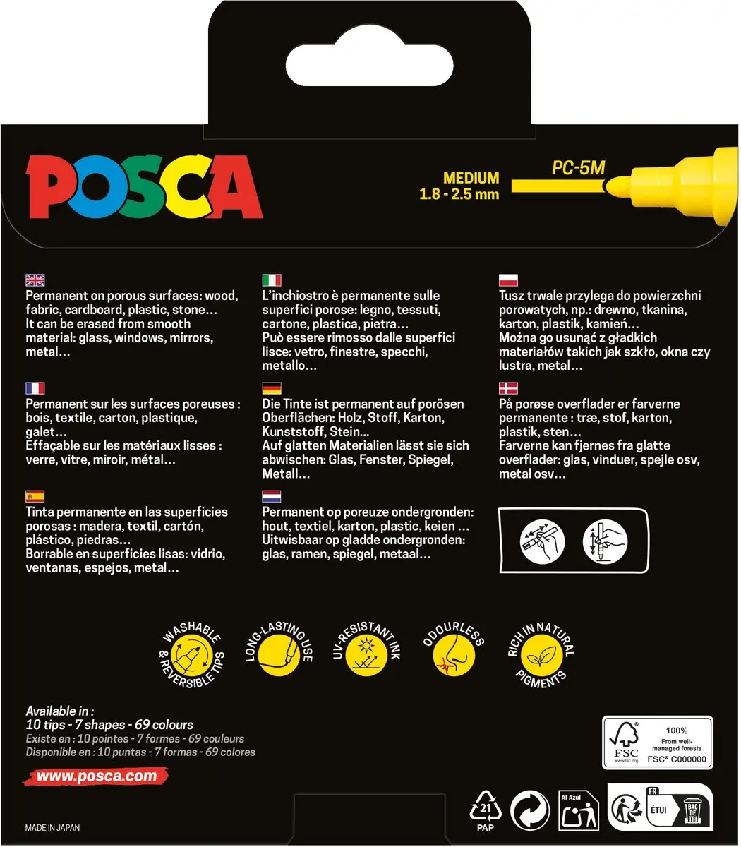 Posca PC-5M Marker Manga Heroes Set - 8 stuks - afbeelding 2 van 2