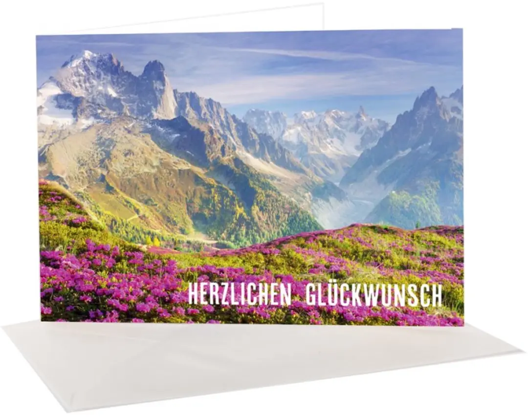sigel felicitatiekaarten Mountain Landscapes, glanzkarton 300 g/m², 148×105 mm