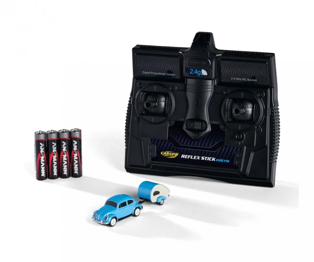 Carson 500504148 VW Kever RC Auto met Aanhanger