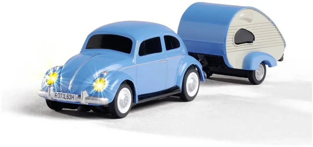Carson 500504148 VW Kever RC Auto met Aanhanger - Blauw/Wit - afbeelding 3 van 5