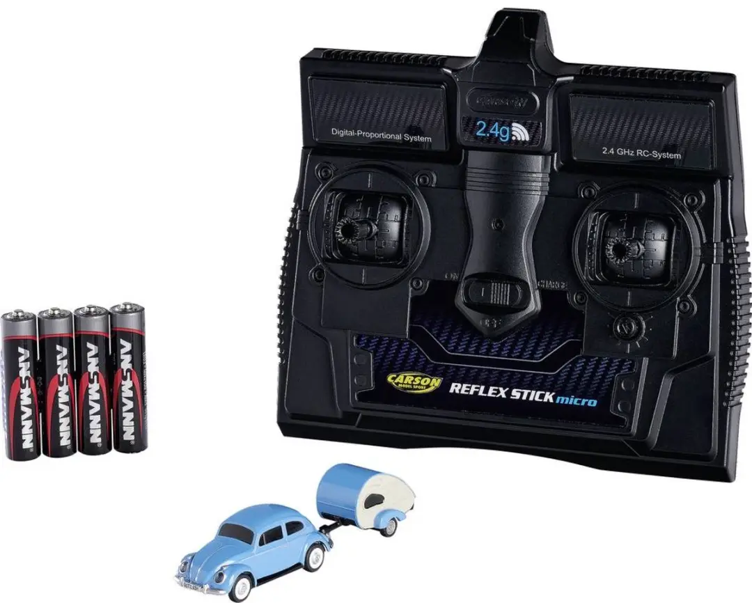 Carson 500504148 VW Kever RC Auto met Aanhanger - Blauw/Wit - afbeelding 5 van 5