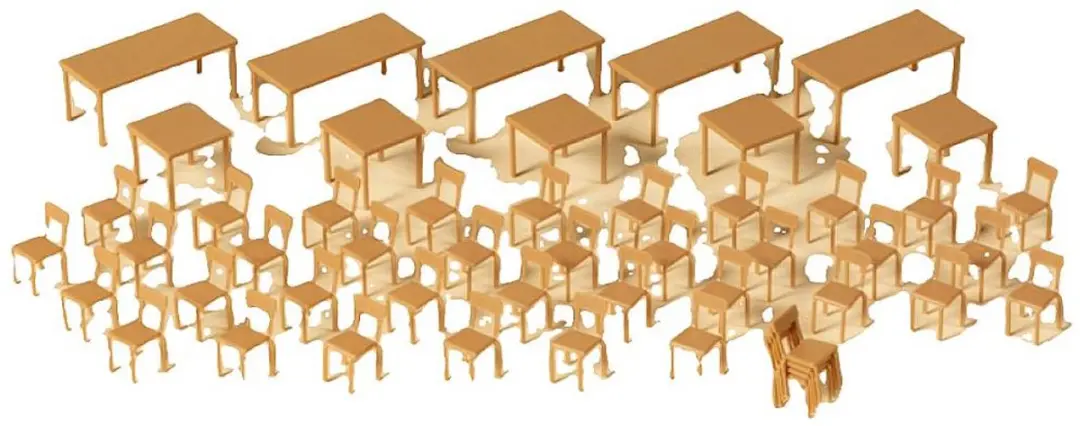 Auhagen 41671 H0 Tafels en Stoelen
