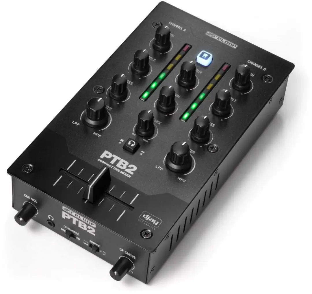 Reloop PTB2 2+1 DJ Mixer - Zwart - afbeelding 2 van 6