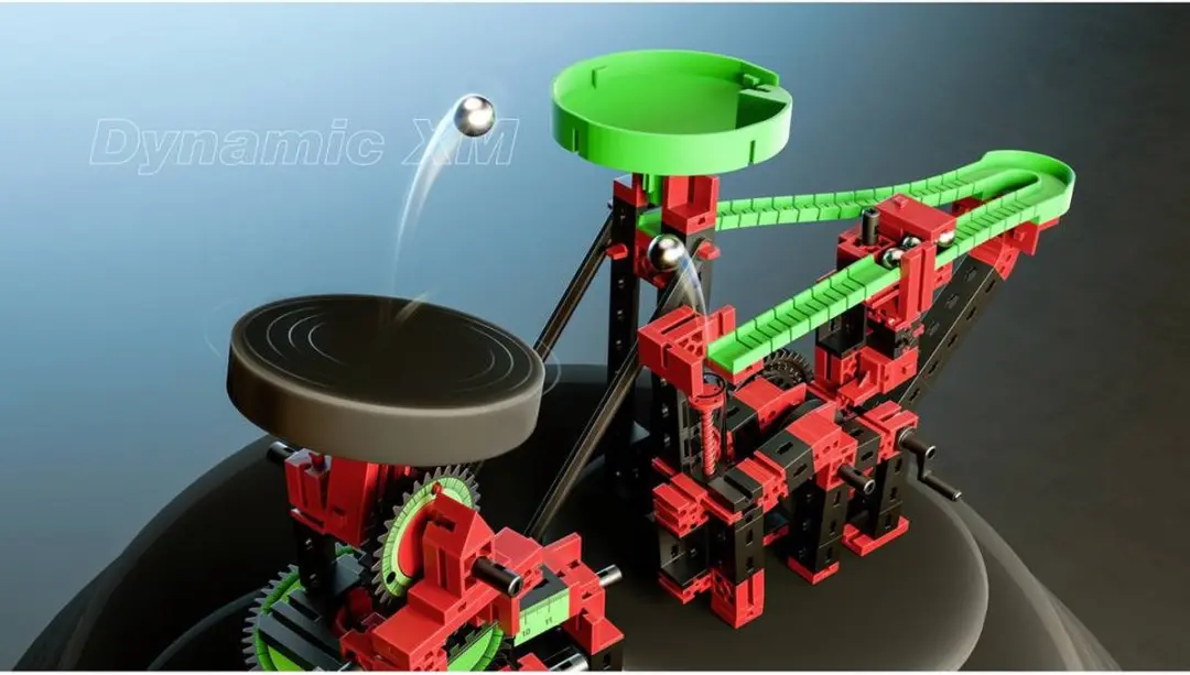 fischertechnik PROFI Dynamic XM 544618 kogelbaan bouwpakket - Zwart/Groen - afbeelding 6 van 6