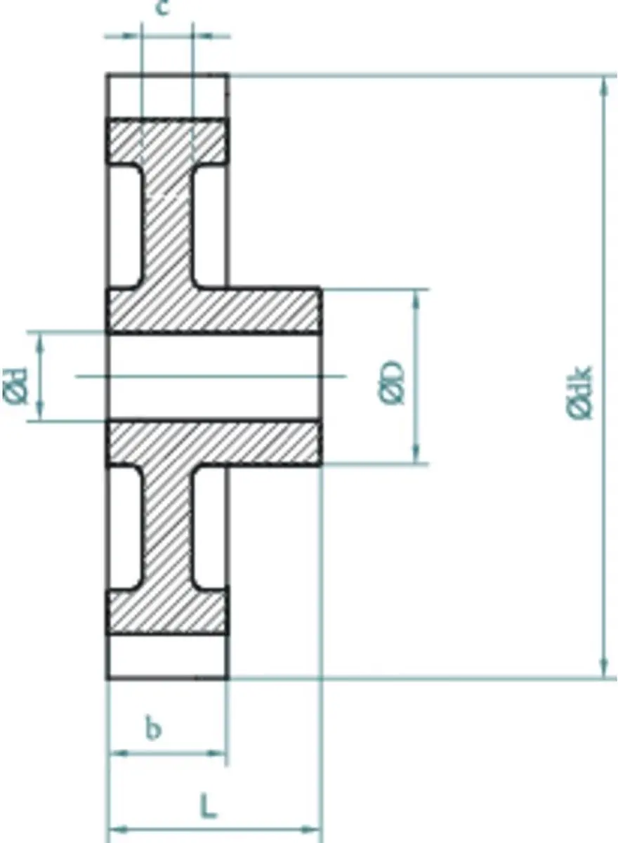 Reely Polyacetaal Recht Tandwiel Module 1.0 - 60 Tanden - 8mm Boring - afbeelding 2 van 4