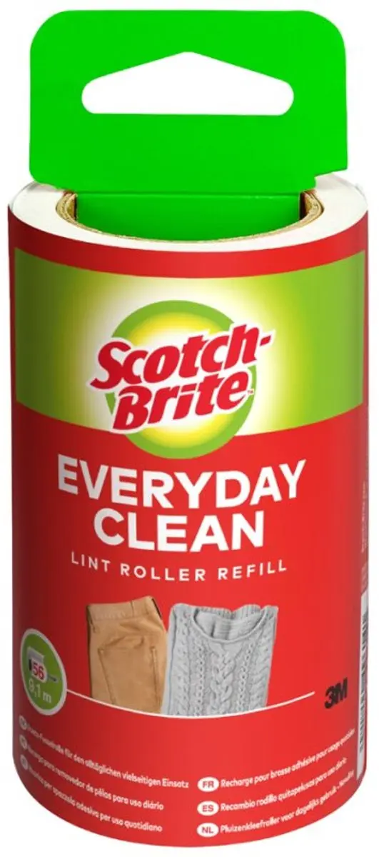 Scotch Brite vervangrol Everyday Clean, wit, 56 vel per rol, 3 stuks
