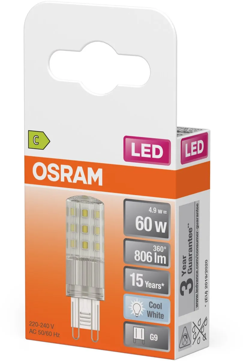 Osram LED G9 4,9W 806lm Koelwit - Helder