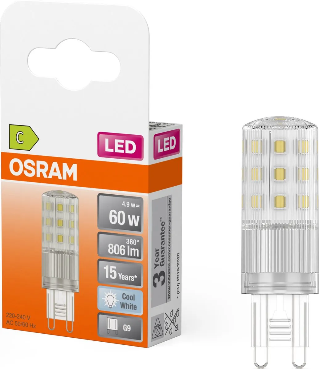 Osram LED G9 4,9W 806lm Koelwit - Helder - afbeelding 6 van 6