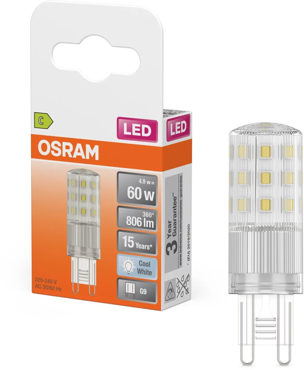Osram LED G9 4,9W 806lm Koelwit - Helder