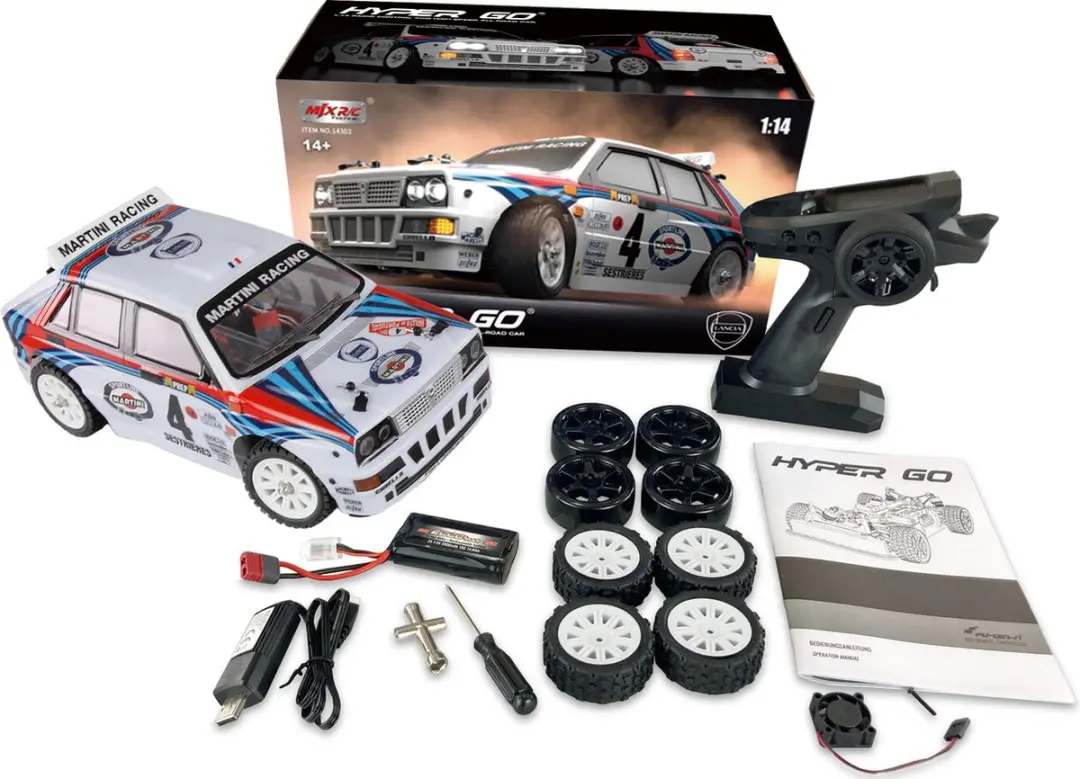 Amewi 21109 Hyper Go Lancia Delta HF Integrale RC Auto 4WD 1:14 RTR - afbeelding 5 van 6