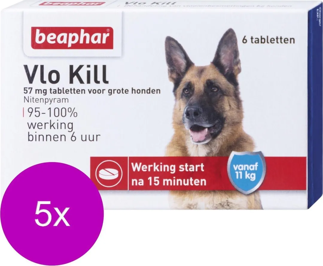 Beaphar Vlo Kill Hond Boven 11kg - 30 Tabletten