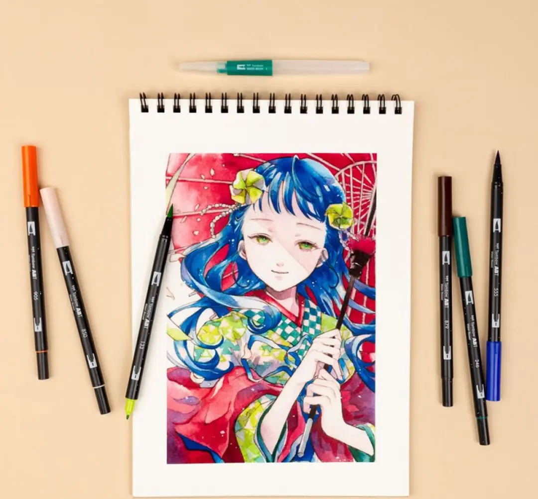 Tombow Dual Brush Pen Set Manga Wind - 6 stuks - afbeelding 2 van 5