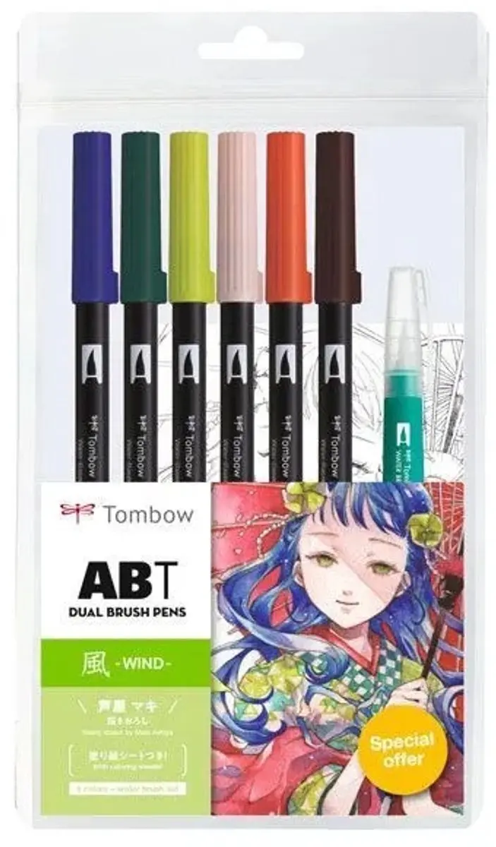 Tombow Dual Brush Pen Set Manga Wind