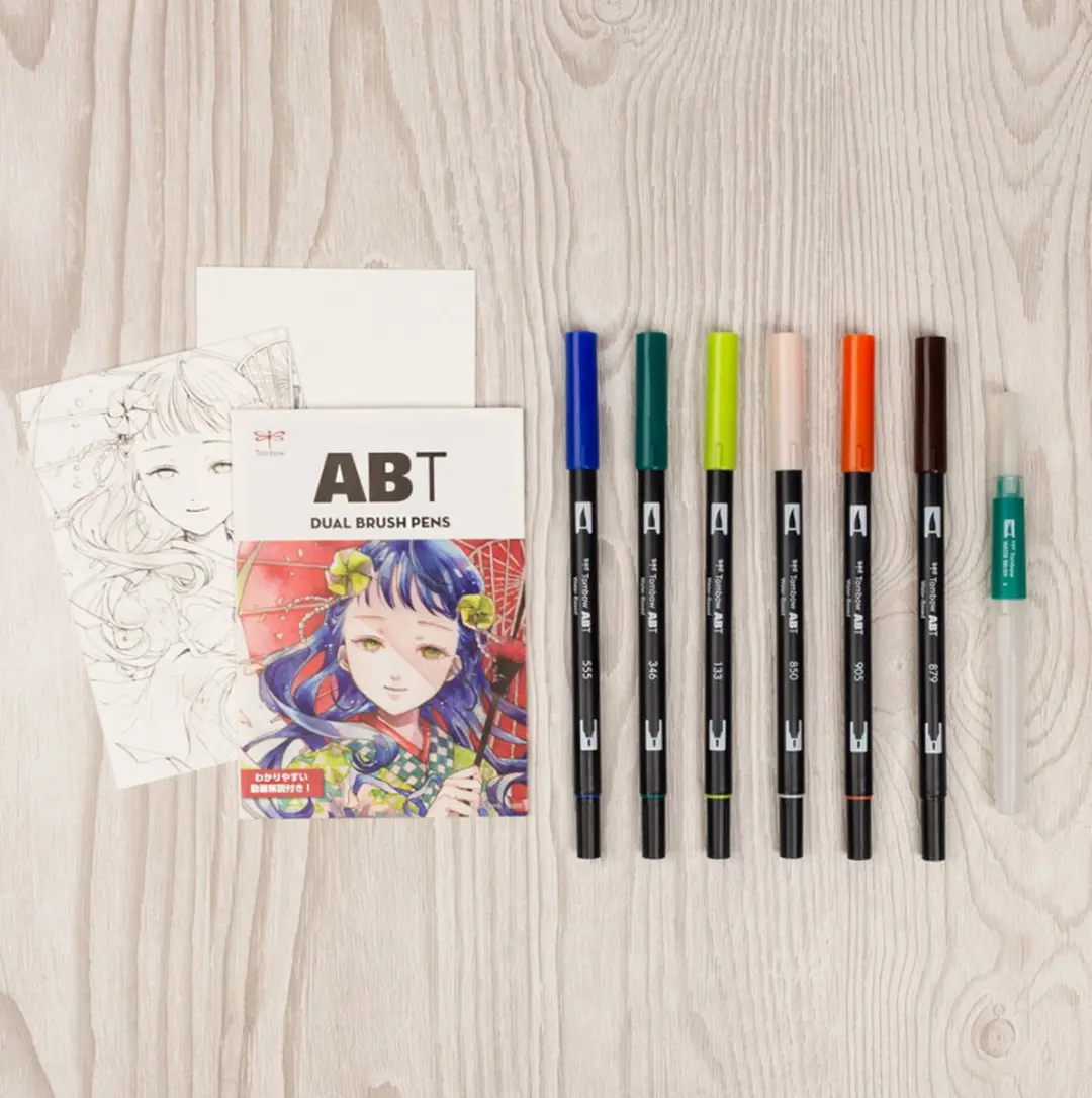 Tombow Dual Brush Pen Set Manga Wind - 6 stuks - afbeelding 5 van 5