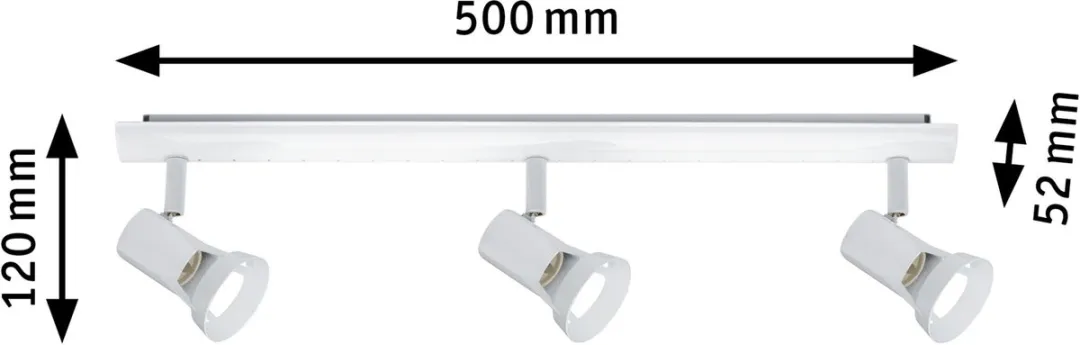 Paulmann Spotlight Teja GU10 3x10W - 50cm Wit