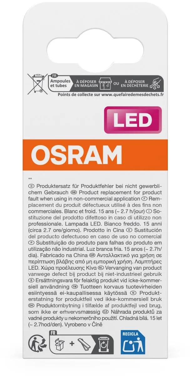Osram LED-lamp Star Globe P25 Filament 1,8W - 250lm E14 Koelwit - afbeelding 6 van 6