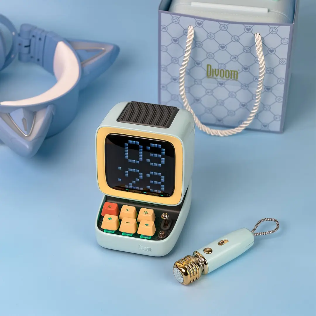 Divoom DitooMic 90100058204 Bluetooth Luidspreker - Blauw - afbeelding 4 van 6