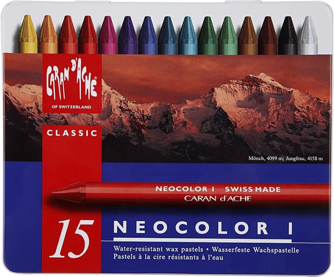 Caran d'Ache Neocolor I Waskrijten 15 Stuks