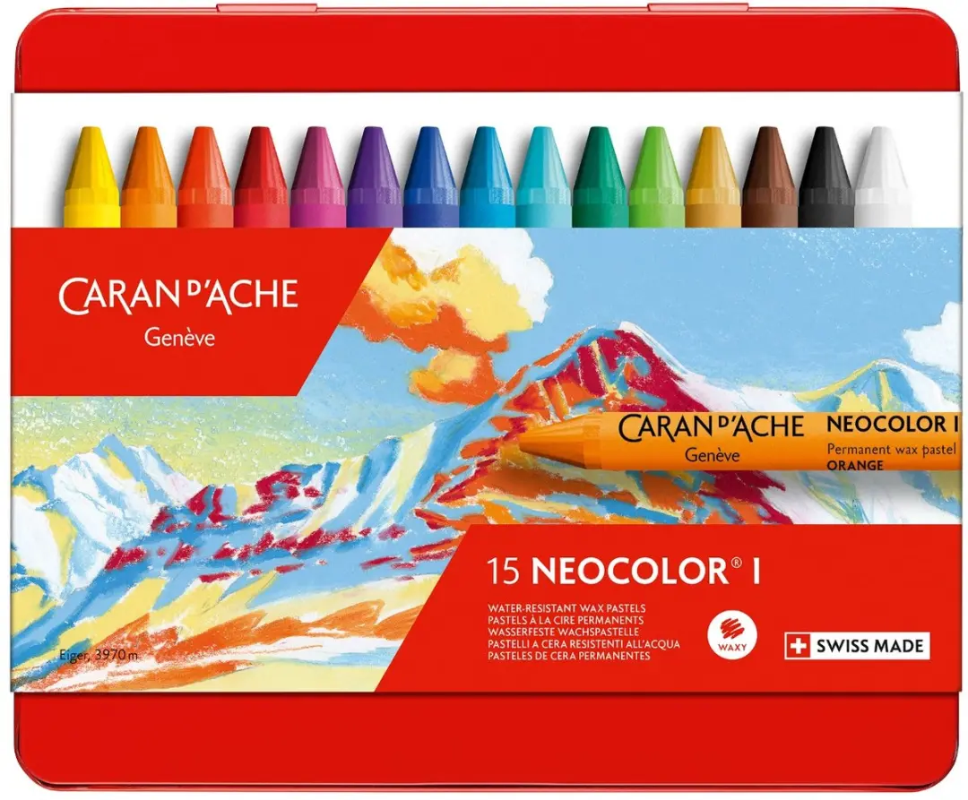 Caran d'Ache Neocolor I Waskrijten 15 Stuks - afbeelding 6 van 6