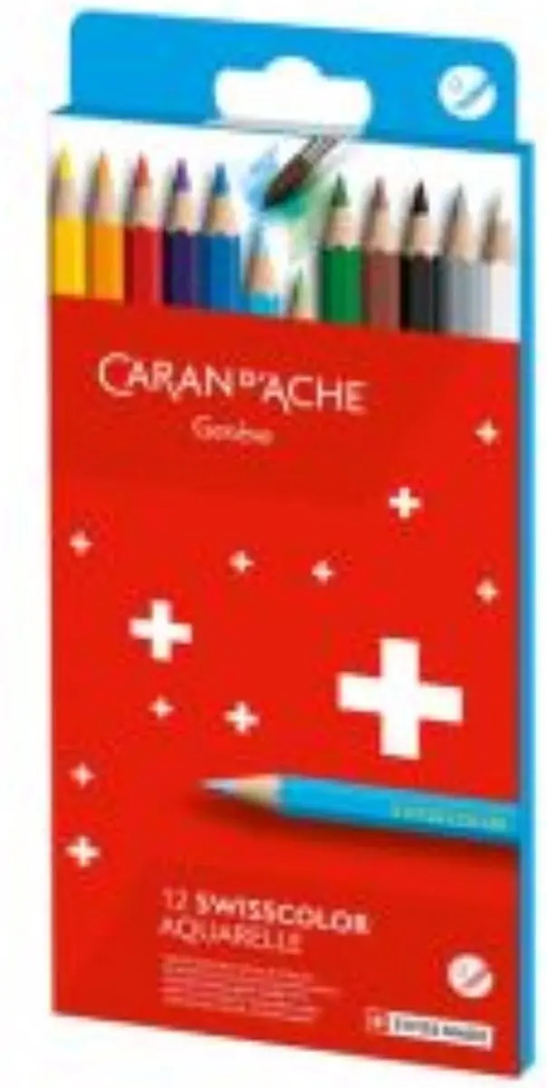 Caran d'Ache Swisscolor Aquarelpotloden - Set 12 stuks - afbeelding 5 van 6