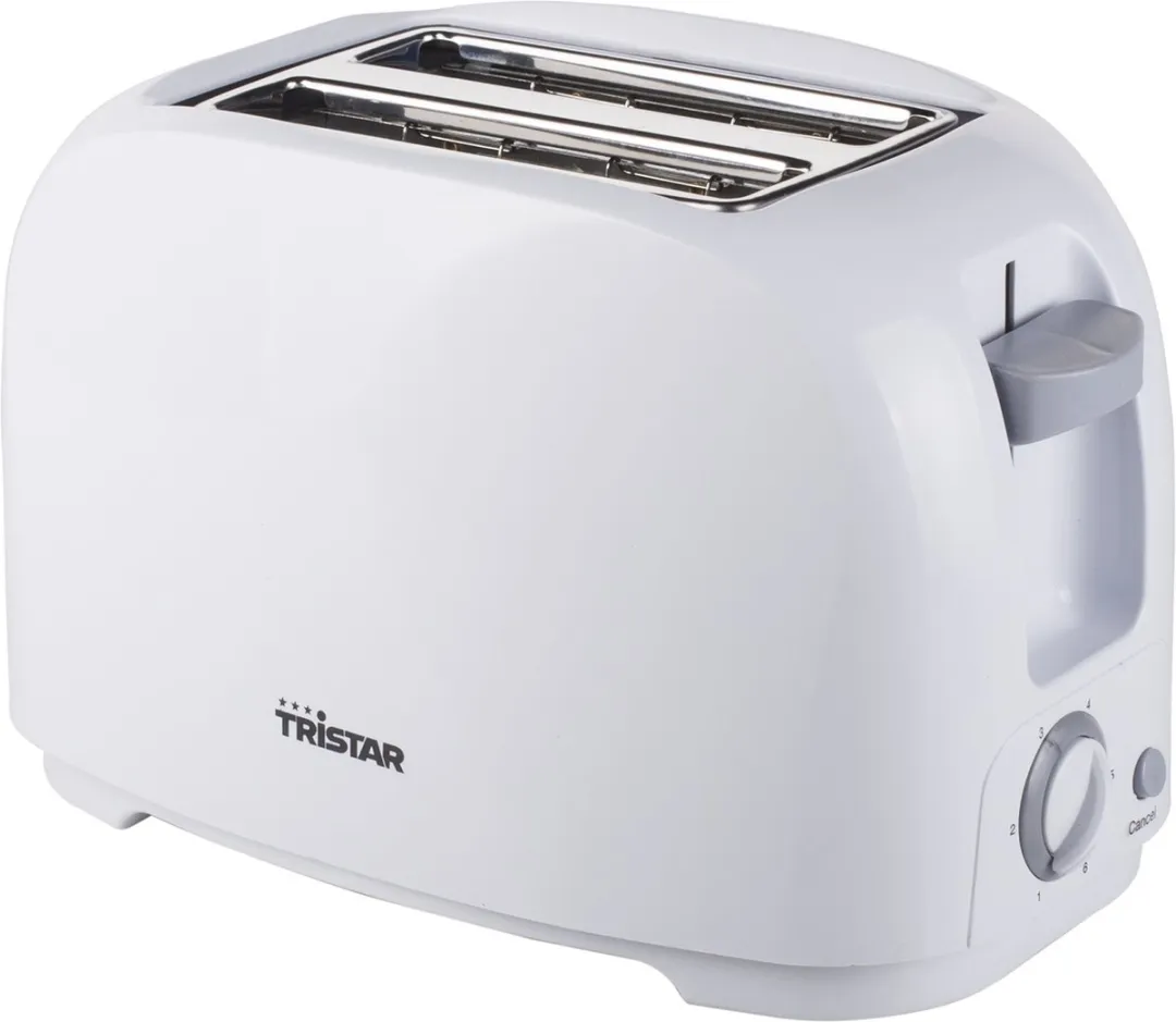 Tristar BR-1013 Broodrooster 800W - 2 Sleuven - Wit