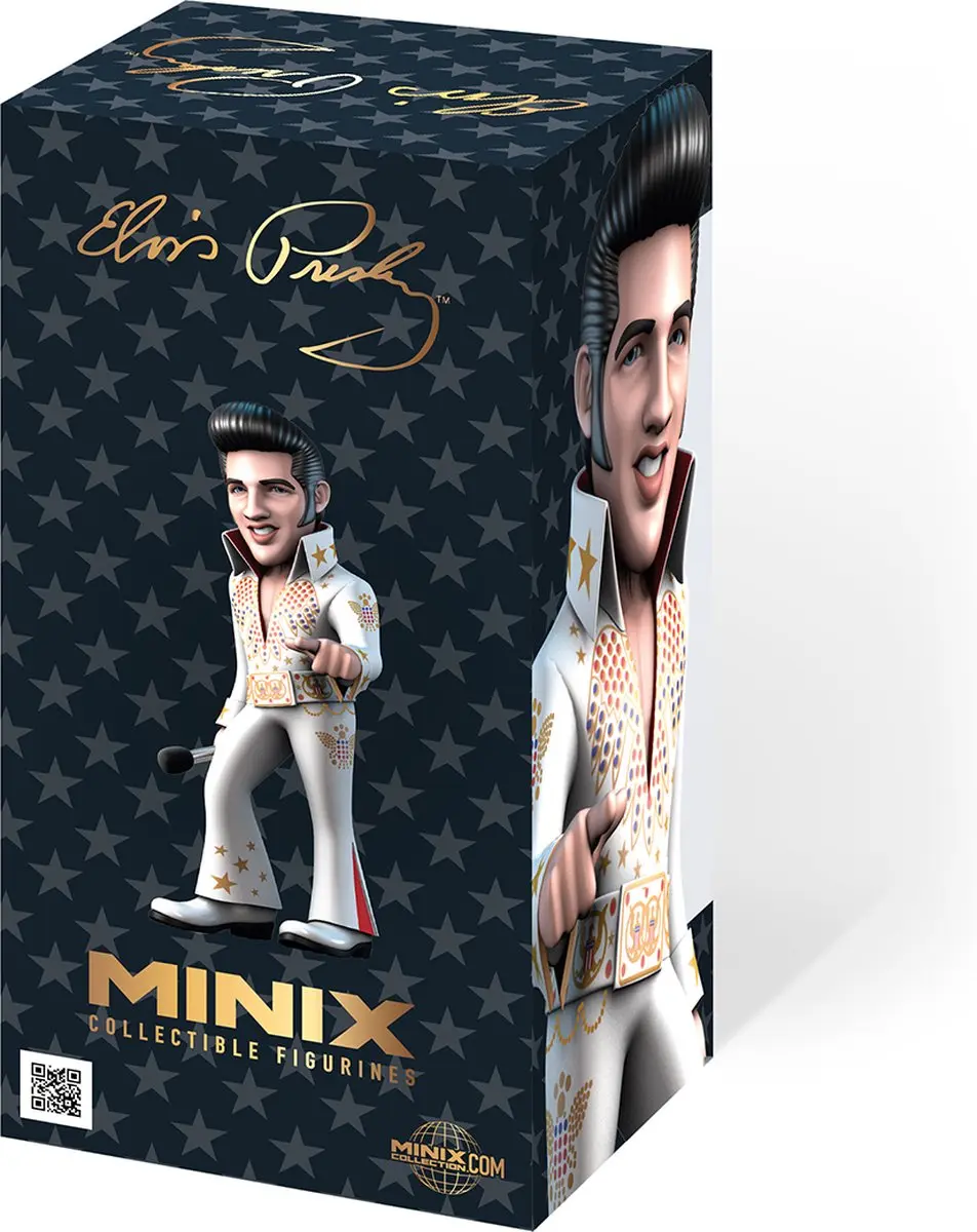 Minix Music #104 Elvis Presley Speelfiguur - Wit Pak 12cm - afbeelding 4 van 5