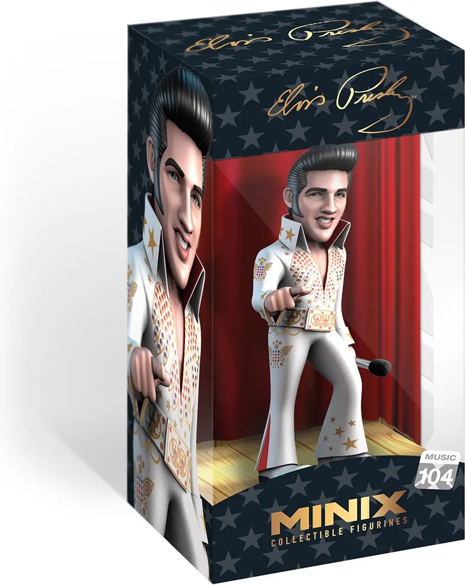 Minix Music #104 Elvis Presley Speelfiguur - Wit Pak 12cm - afbeelding 2 van 5