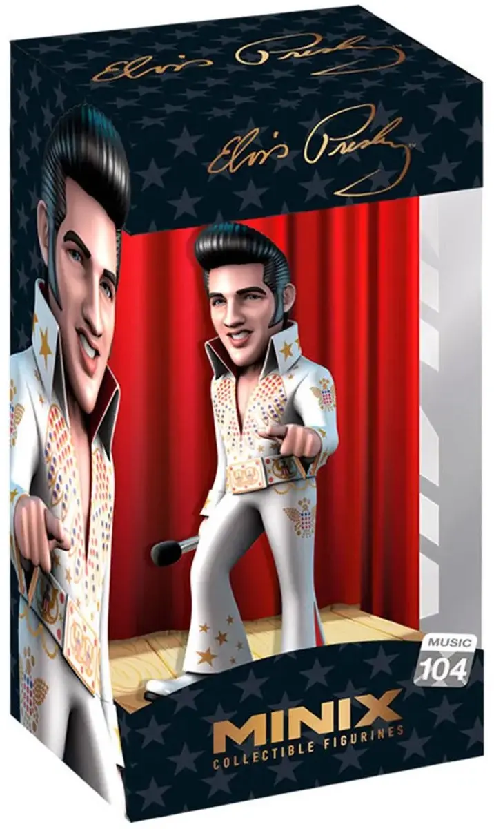 Minix Music #104 Elvis Presley Speelfiguur - Wit Pak 12cm - afbeelding 5 van 5