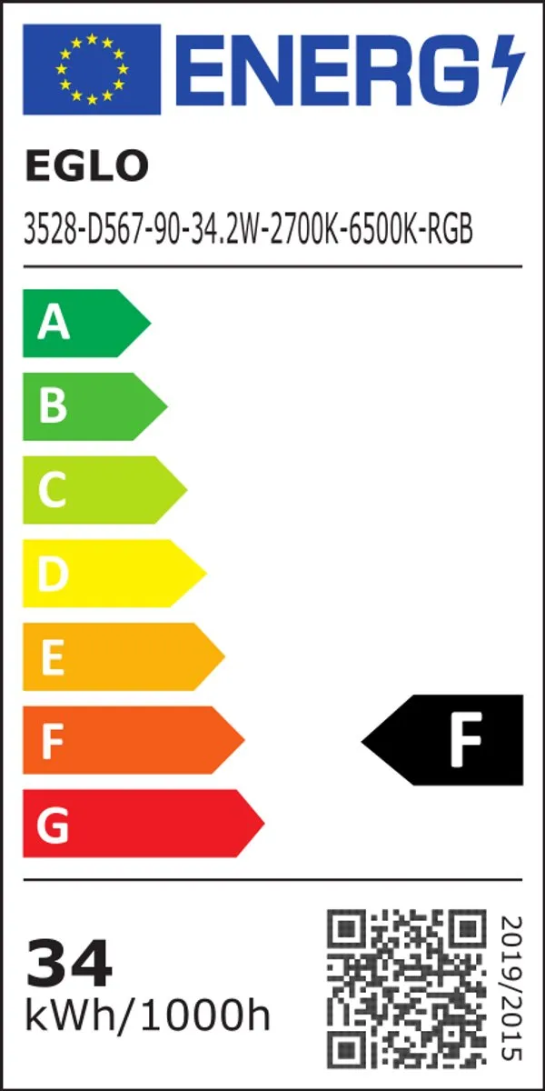 EGLO connect.z Turcona-Z Plafondlamp Ø60cm - RGBW - Zigbee