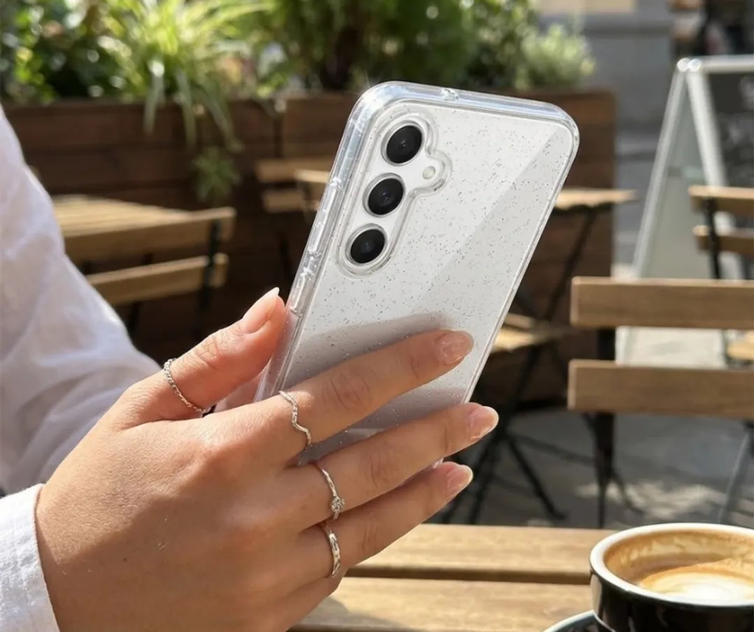 NUVEX Transparant Glitter Hoesje Samsung Galaxy A17